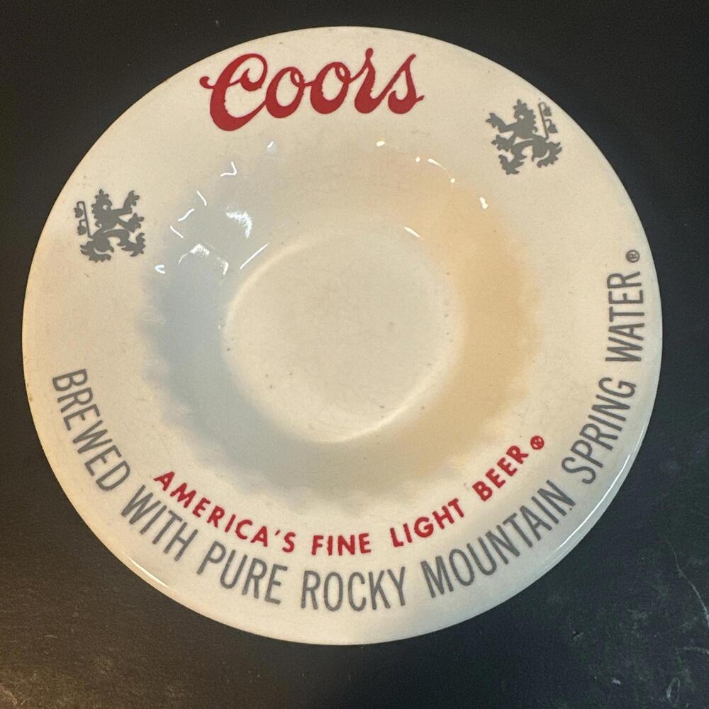 Vtg COORS Ashtray America’s Fine Light Beer Retro Nostalgic Item from The 70’s